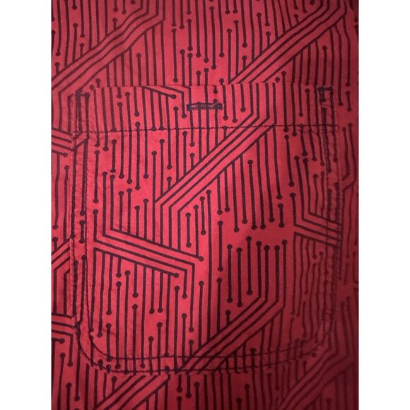 Duluth Trading Co. Short Sleeve Red Black Button Down Size 2XL 100% Cotton - Picture 3 of 4